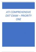 ATI COMPREHENSIVE  EXIT EXAM – PRIORITY  ONE