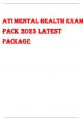 ATI MENTAL HEALTH EXAM  PACK 2023 LATEST  PACKAGE