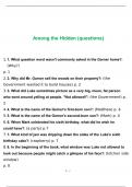 Among the Hidden (questions and answers 2023 with complete solution)