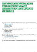 ATI NUTRITION RETAKE #4-Level 2:  Corrected QUESTIONS AND  ANSWERS LATEST UPDATE FOR 2023 EXAM