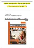 Test Bank - Pharmacology for the Primary Care Provider, 4th Edition (Edmunds, 2014), Chapter 1-73 | All Chapters