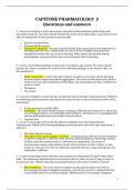 CAPSTONE PHARMACOLOGY 2 Questions and answers