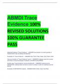 LATEST ABMDI Trace Evidence 100% REVISED SOLUTIONS 2023-2024