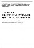 WALDEN UNIVERSITY NURS-6521N-31, Advanced Pharmacology (2023) Summer Qtr Test Exam - Week 11 Exam 2023 Elaborations Questions with Answers Graded A Latest Verified Review 2023 Practice Questions and Answers for Exam Preparation, 100% Correct with Explanat