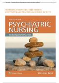 Test Bank For Psychiatric Nursing 6th & 7th Edition Contemporary Practice by Mary Ann Boyd COMPLETE GUIDE WITH RATIONALE