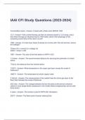 IAAI CFI Study Questions with correct Answers