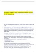   Massachusetts Laws questions and answers latest top score.