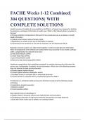 FACHE Weeks 1-12 Combined| 304 QUESTIONS| WITH COMPLETE SOLUTIONS