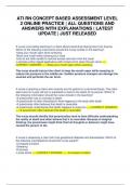 ATI RN CONCEPT BASED ASSESSMENT LEVEL 2 ONLINE PRACTICE | ALL QUESTIONS AND ANSWERS WITH EXPLANATIONS | LATEST UPDATE | JUST RELEASED