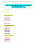 ACLS pretest Questions and Answers (Certified Solutions)