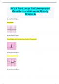 ACLS Pre-Course Self-Assessment Questions and Answers Already Graded A