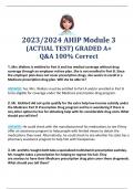 2024 AHIP Module 3 (ACTUAL TEST) GRADED A+  Q&A 100% Correct  