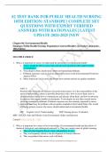 #2 TEST BANK FOR PUBLIC HEALTH NURSING  10TH EDITION: STANHOPE | COMPLETE SET  QUESTIONS WITH EXPERT VERIFIED  ANSWERS WITH RATIONALES | LATEST 