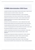 CCBMA Administration 2024 Exam with correct Answers