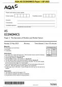 BUNDLE - 2023 AQA QP/MS * AS ECONOMICS PAPER 1 & 2