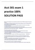 Updated Acct 301 exam 1 practice 100% SOLUTION PASS (2023-2024)