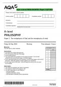 BUNDLE -  AQA 2023 QP/MS * A-level PHILOSOPHY PAPER 1 & 2