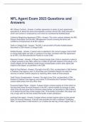 NFL Agent Exam 2023 Questions and Answers | Graded A