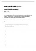 MATH 225N Week 6 Assignment Understanding Confidence Intervals -