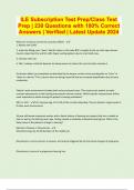 ILE Subscription Test Prep/Class Test Prep | 230 Questions with 100% Correct Answers | Verified | Latest Update 2024 | 29 Pages