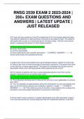 RNSG 2539 EXAM 2 2023-2024 | 200+ EXAM QUESTIONS AND ANSWERS | LATEST VERSION | GRADED A+ 