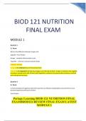 PORTAGE LEARNING / BIOD 121 NUTRITION FINAL EXAM / BIOD 121 REVIEW FINAL EXAMLATEST MODULE 1