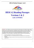 HESI A2 Reading Passages 1 and 2