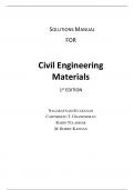 Solutions Manual for Civil Engineering Materials 1st Edition By Nagaratnam Sivakugan, Carthigesu Gnan  endran, Rabin Tuladhar, Bobby Kannan  (All Chapters, 100% original verified, A+ Grade)