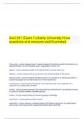 Soci 201 Exam 1 Liberty University Knox questions and answers well illustrated