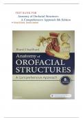 TEST BANK FOR Anatomy of Orofacial Structures: A Comprehensive Approach 8th and 9th  Edition by Richard W Brand, Donald E Isselhard