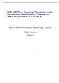 NURS 6521 Week 4 Assignment Pharmacotherapy for Gastrointestinal and Hepatobiliary Disorders 2024 CITED AND REFERENCE GRADED A+