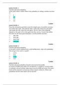 STATISTIC TEST 3 Actual Questions and Answers with complete solution