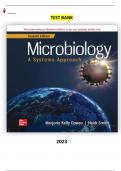 Microbiology: A Systems Approach 7th Edition by Marjorie Kelly Cowan, Heidi Smith - Complete, Elaborated & Latest Test Bank. All Chapters (1-25) Included & Updated