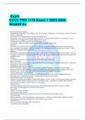 Exam CCC2 PRN 1178 Exam 1 2023-2024 Graded A+    Signs/symptoms of cancer Unexplained weight loss, fever, fatigue, pain, skin changes, Obstruction, Hemorrhage, Anemia, Fracture, Infection, Cachexia. Screenings for men and women and when should be done Bre