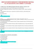 HESI A2 SCIENCE BIOLOGY AND CHEMISTRY 2023-2024  ALL 50 QUESTIONS AND CORRECT ANSWERS