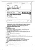 Edexcel A Level Further Mathematics 9FM0/02 Question Paper May2023.