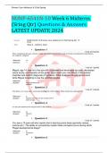 NUNP-6541N-10 Week 6 Midterm (Sring Qtr) Questions & Answers LATEST UPDATE 2024