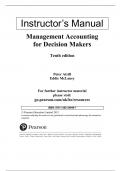 Solution Manual for Management Accounting for Decision Makers 10th Edition by Peter Atrill, Eddie McLaney