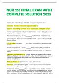 NUR 256 FINAL EXAM WITH  COMPLETE SOLUTION 2023