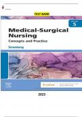 Test Bank for Medical-Surgical Nursing: Concepts & Practice 5th Edition by Holly K. Stromberg - Complete, Elaborated and Latest Test Bank. All Chapters (1-56) Included and updated - 5* Rated