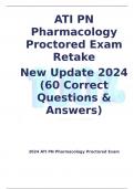 2024 ATI PN Pharmacology Proctored Exam Retake  (60 Correct Questions & Answers)