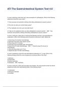 ATI The Gastrointestinal System Test 4.0 Exam Questions And Answers 