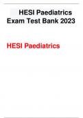 HESI Pediatrics Exam Test Bank 2023 