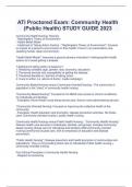  ATI Proctored Exam: Community Health (Public Health) STUDY GUIDE 2023