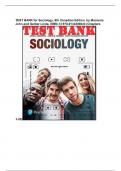 TEST BANK for Sociology, 9th Canadian Edition. by Macionis John and Gerber Linda