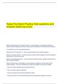 Texas Fire Alarm Practice Test questions and answers latest top score.