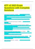 BUNDLE FOR ATF Written Exam Questions with Correct Answers