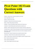 Pivot Point 102 Exam Questions with Correct Answers