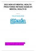 2023 NGN ATI MENTAL HEALTH PROCTORED RETAKE EXAM ATI MENTAL HEALTH B