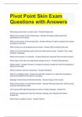 Pivot Point Skin Exam Questions with Answers